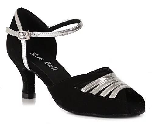 Blue Bell Shoes HANDMADE Women's Ballroom Wedding Competition Dance Shoes Zara - Black - 3