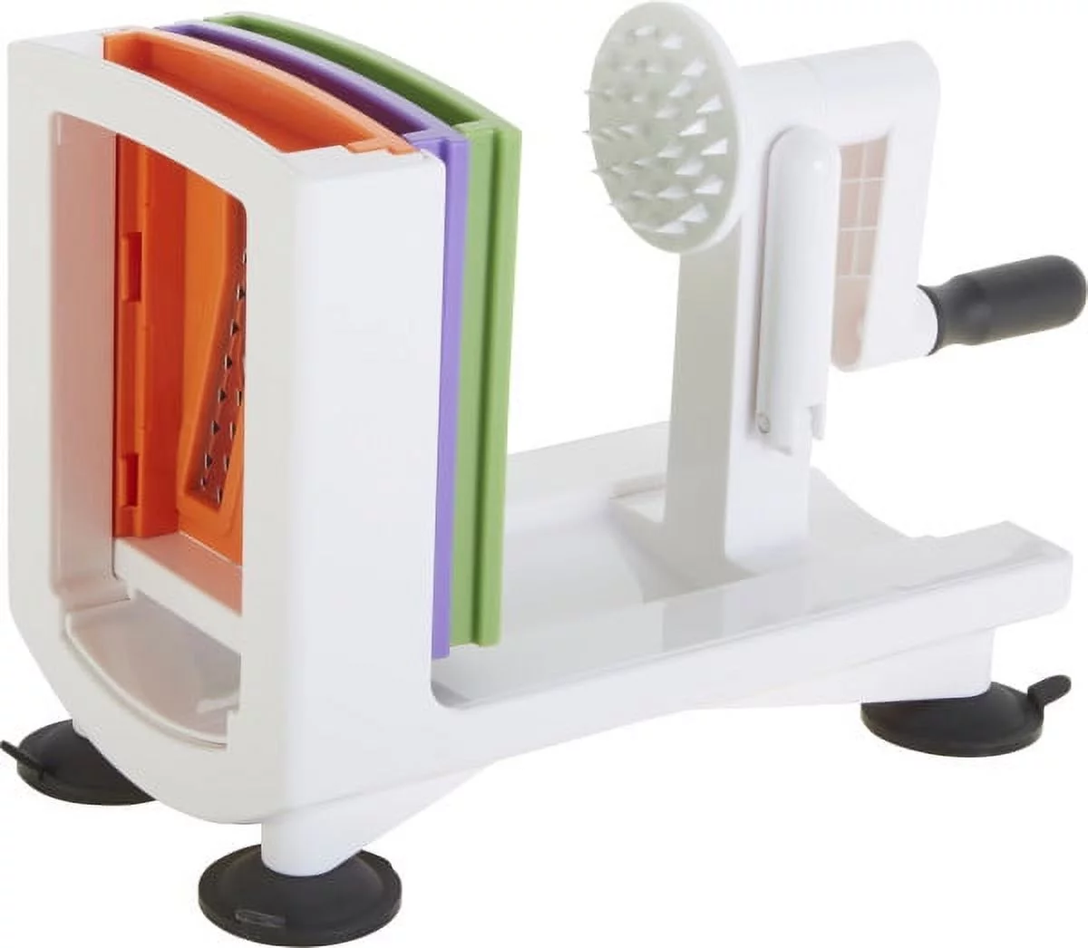 GoodCook Touch Counter Top Veggie Spiralizer with interchangeable blades, White