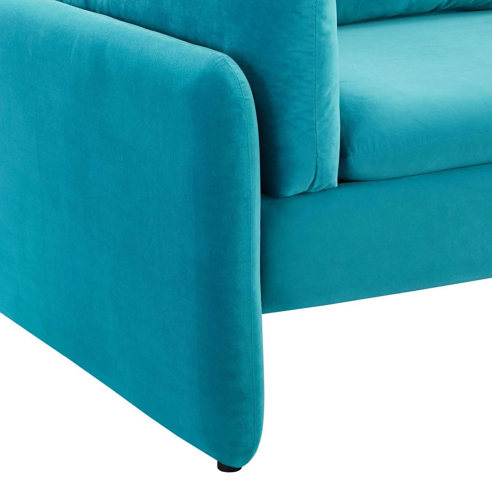 Modway Indicate Performance Velvet Sofa in Blue