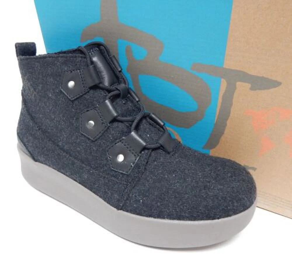 OTBT Defend Size US 8 M Women's Water Resist Wool Platform High Top Shoes Black