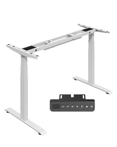 Redlife Dual Motor Standing Desk Frame, Electric Adjustable Standing for Table Top, 330 lbs Weight Capacity, Tabletop Lift Range 24''-50'', Stand up Frame, Ergonomic Standing Desk Legs for Home Office