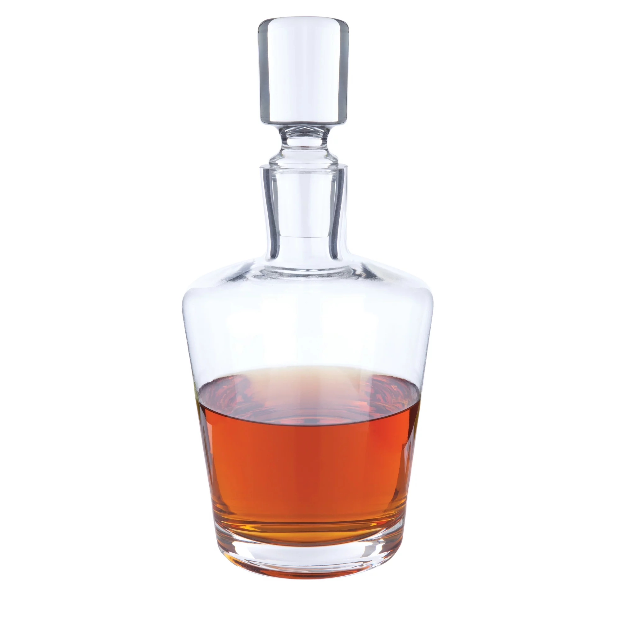 True Rothwell Liquor Decanter, Hand Blown Carafe for Whiskey, Gin, Scotch with Crystal Stopper, 36 Oz Set of 1