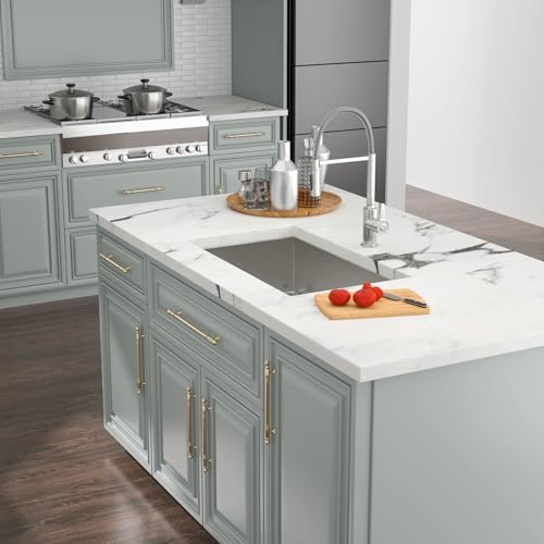 Kichae 12“ Deep Laundry Sink Undermount - 24 Inch Black Undermount Utility Sink Stainless Steel Single Bowl Under Counter Handmade Laundry Utility Room Basin