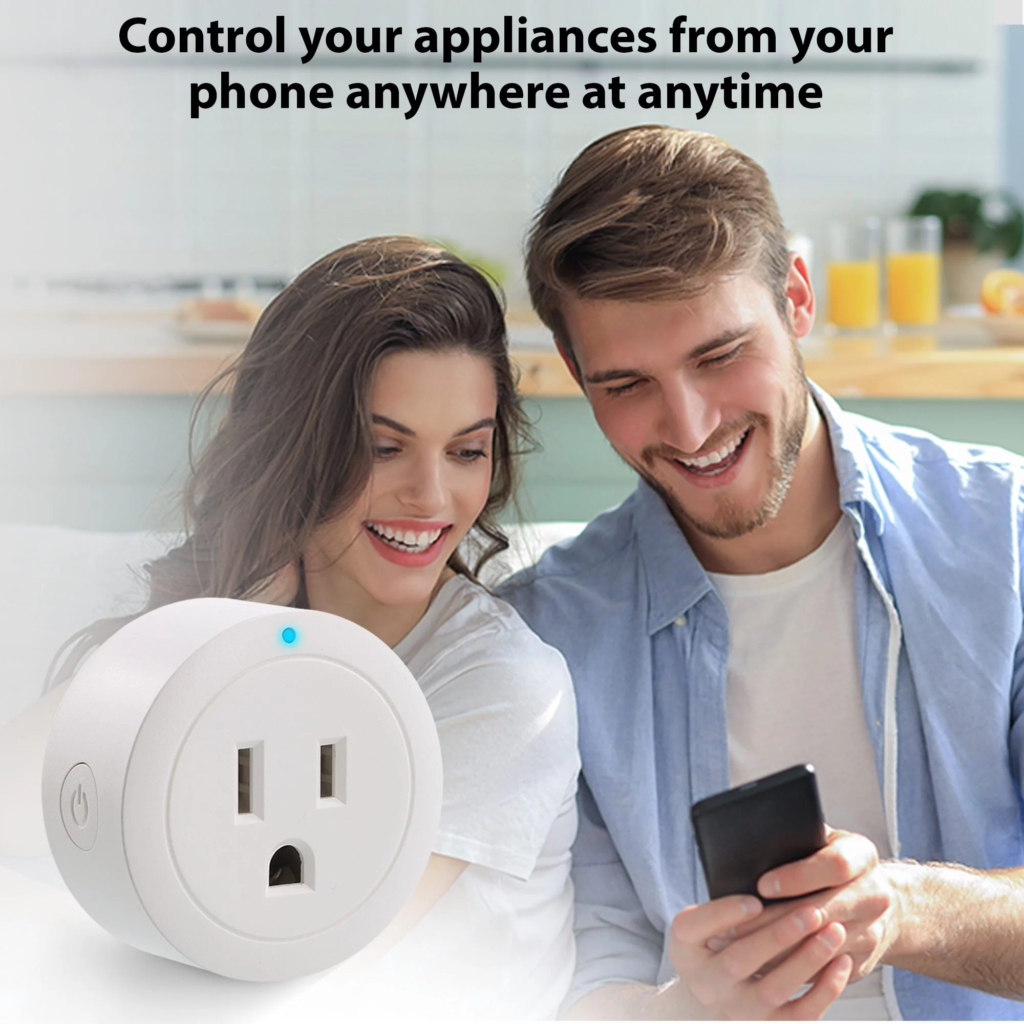Xtreme Connected Home 4 Pack Smart Wifi Plug 10amp - Voice Control, Schedules, Remote Control, No Hub Required