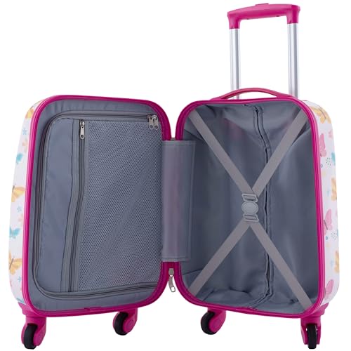 Travelers Club 5 Piece Kids' Luggage Set, Black Polkadot