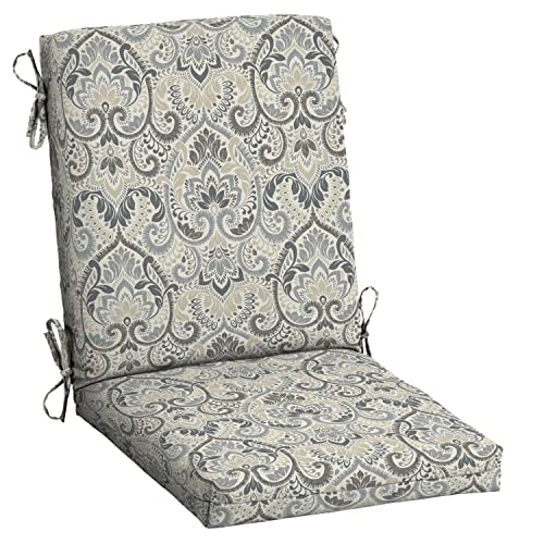 Arden Outdoor Dining Chair Cushion, 20 x 20, Rain-Proof, Fade Resistant, 20 x 20, Peacock Blue Green Texture