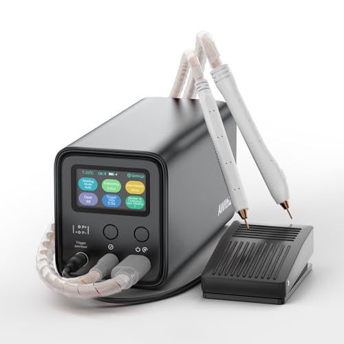 Capacitor Battery Spot Welder, AWithZ UF20B 10.5KW Spot Welder, 3-in-1 Auto & Manual & Foot Pedal Three Modes Welding Equipment for 18650/LiFePO4 Lithium Battery Pack Building with Foot Pedal