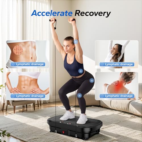 MERACH Vibration Plate Exercise Machine, Vibration Plate with Bluetooth and LED Display, Vibrating Plate Exercise Machine for Women Men, Workout Equipment for Home