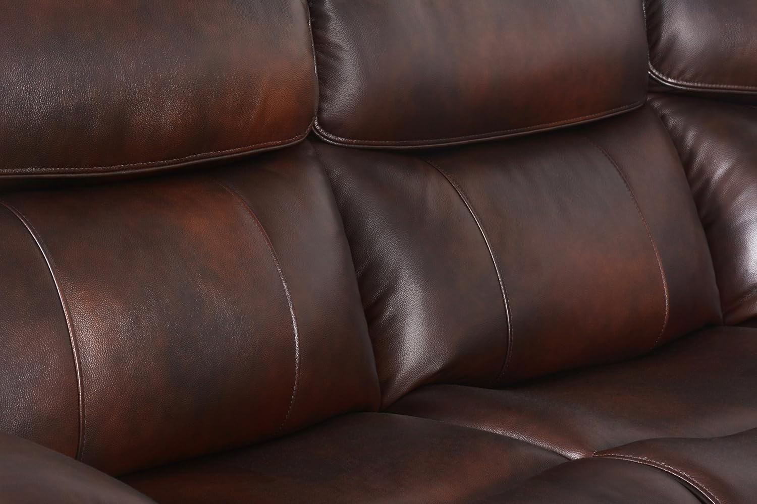 Abbyson Living Vanessa Top Grain Leather 6 Piece Power Reclining Sectional, Brown