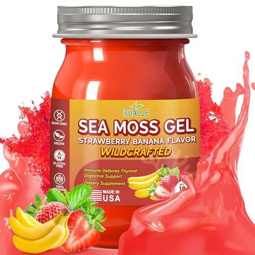 Sea Moss Gel Mango Pineapple Irish Seamoss Gel, 18 OZ Organic Raw Sea Moss Gel Rich in Minerals, Proteins & Vitamins, Natural Wildcrafted Antioxidant Health Supplement