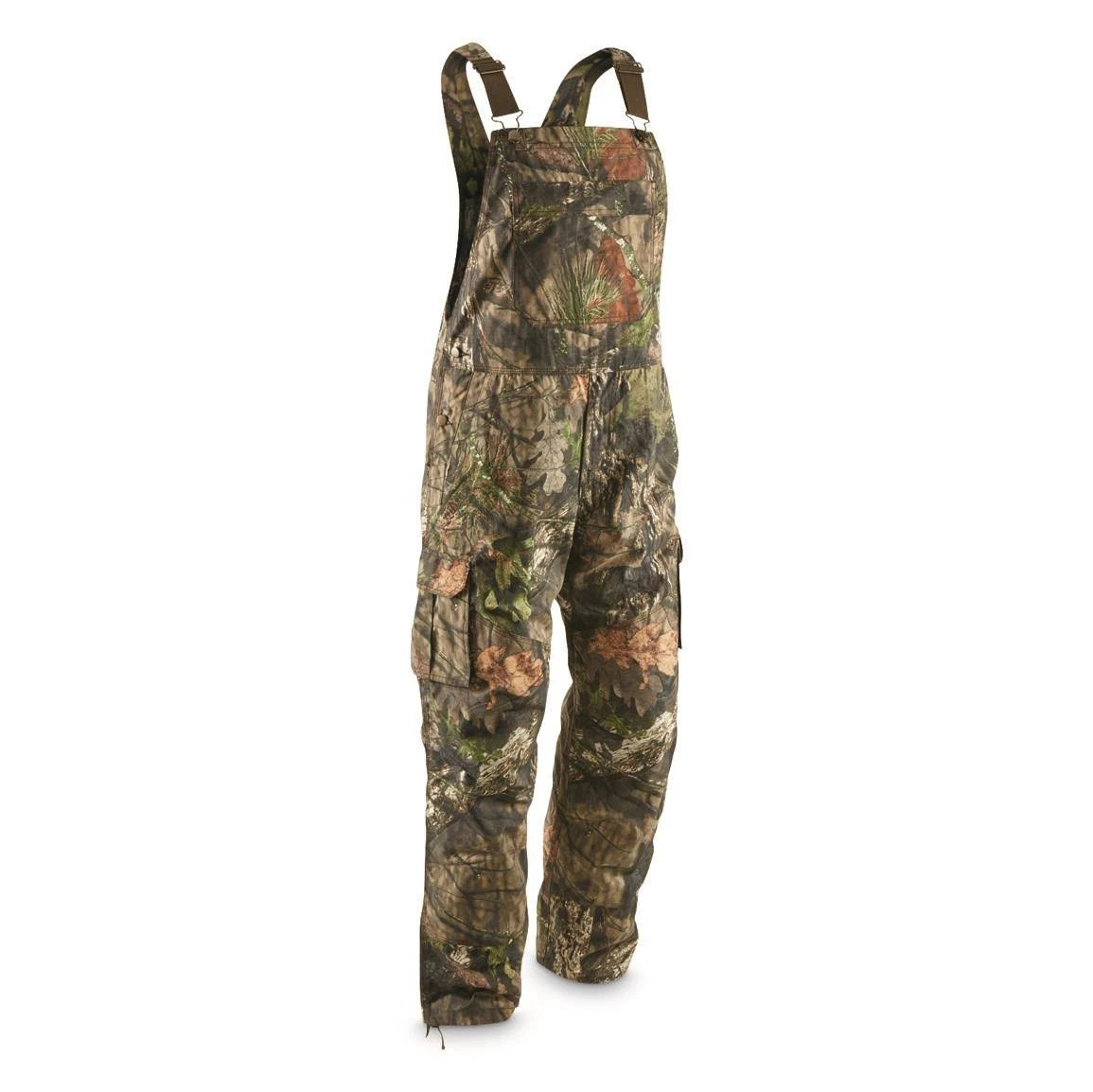 Guide Gear Ripstop Camo Work Bibs, Size: W42 L30, Mossy Oak Country