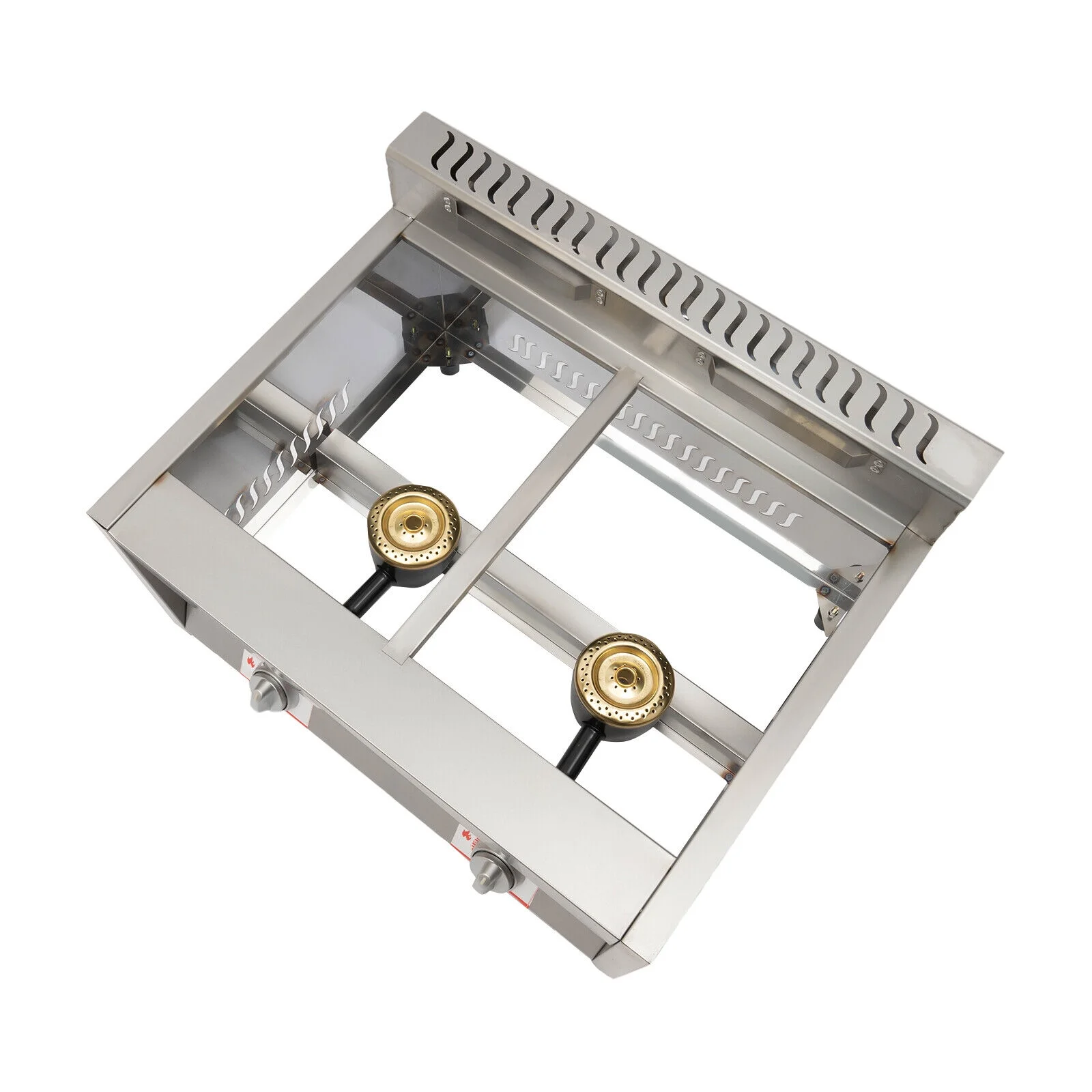 2pan Commercial Gas Fryer Countertop Deep Fryer Propane(LPG) Stainless Steel