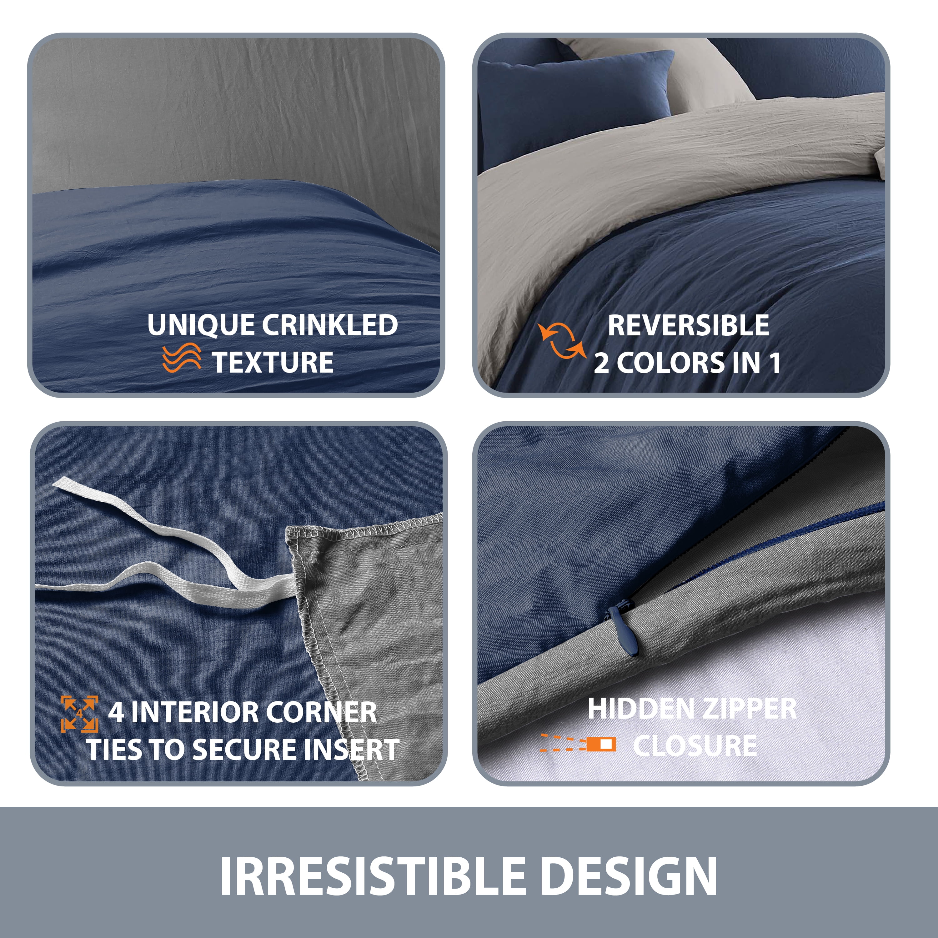 2PC Navy/Graphite Twin/Twin XL (68