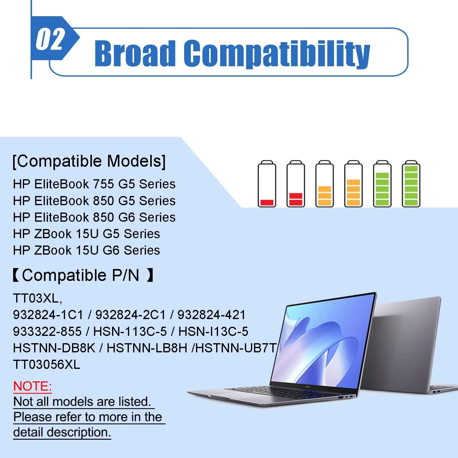 TT03XL 933322-855 Laptop y Compatible with Hp EliteBook 755 G5 850 G5 850 G6 ZBook 15U G5 15U G6 Series