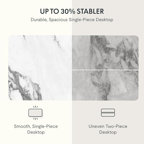 FLEXISPOT EN2 Whole-Piece Standing Desk with Clamp Power Strip, 55 x 28” Electric Stand Up Height Adjustable Desk with Cable Management (Black Frame + 55