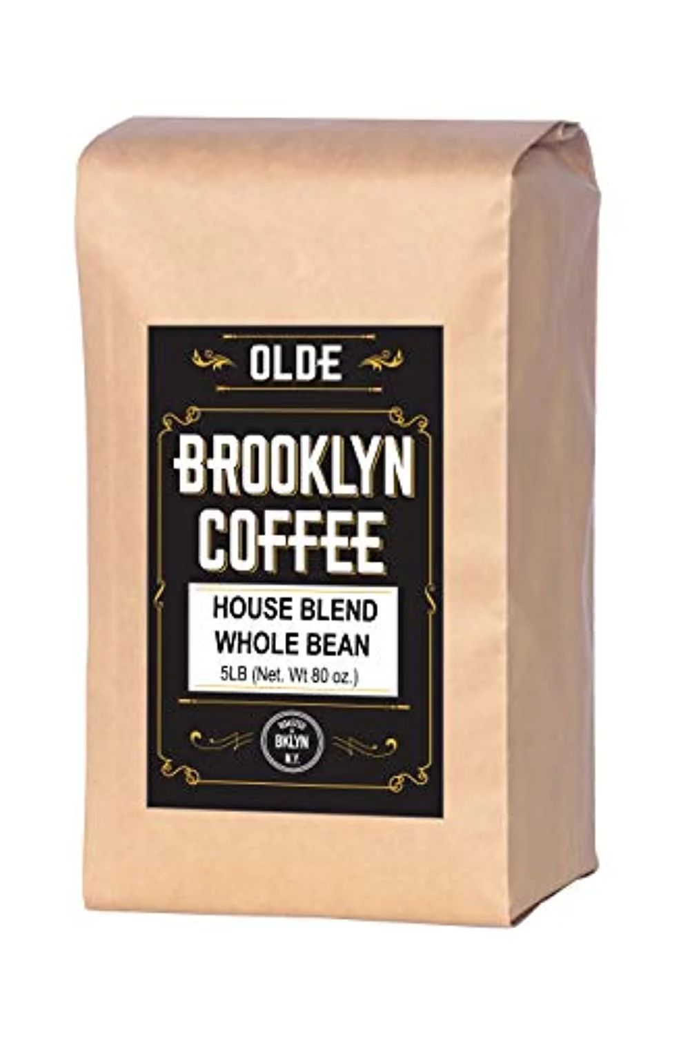 HOUSE BLEND Whole Bean Coffee- 5LB Bag For a Light-Medium Roast Coffee - Breakfast, House Gourmet, Italian Espresso-Roasted in New York