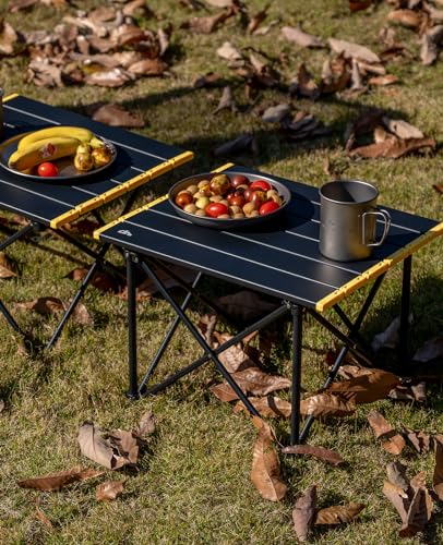 iClimb Ultralight Compact Camping Folding Table with Carry Bag (Blue - S)