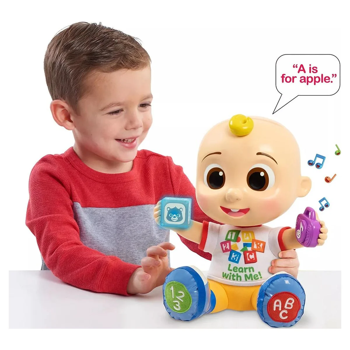 CoComelon Interactive Learning JJ Doll with Lights, Sounds, and Music to Encourage Letter, Number, and Color Recognition, by Just Play