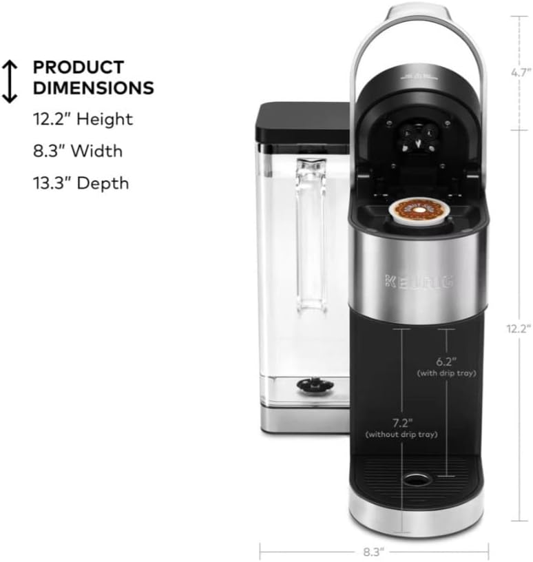 Keurig K-Supreme Plus Single-Serve K-Cup Pod Coffee Maker (Stainless Steel) Bundle with 3-Month Brewer Maintenance Kit (2 Items)