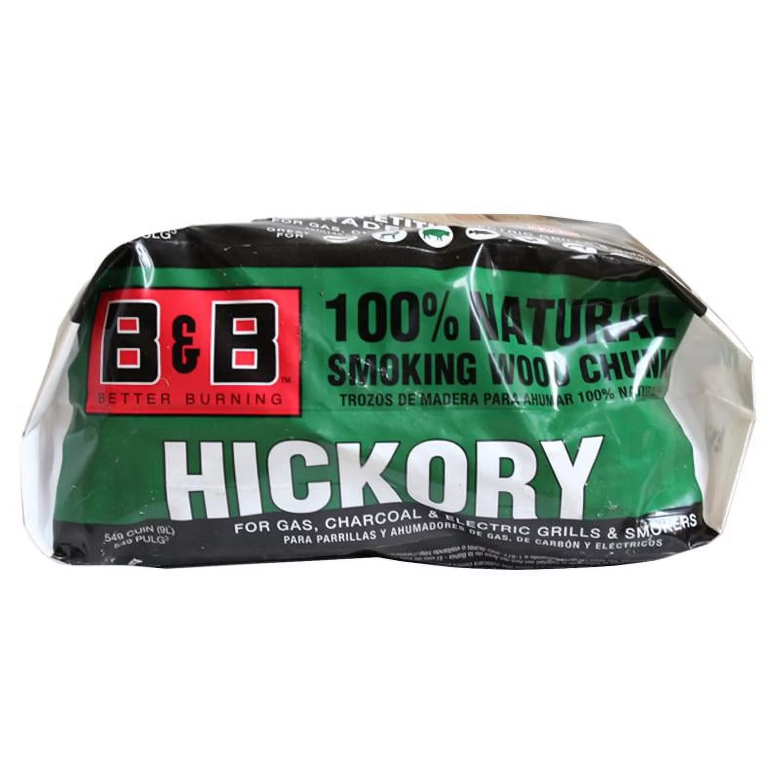 B & B Charcoal 00129 Cooking Chunks, 549 Cubic Inch, Hickory