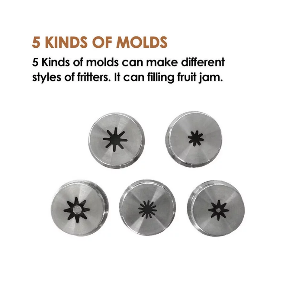 INTBUYING 5L Electric Churro Making Machine Churro Twisted Stick Maker with 6L Electric Deep Fryer