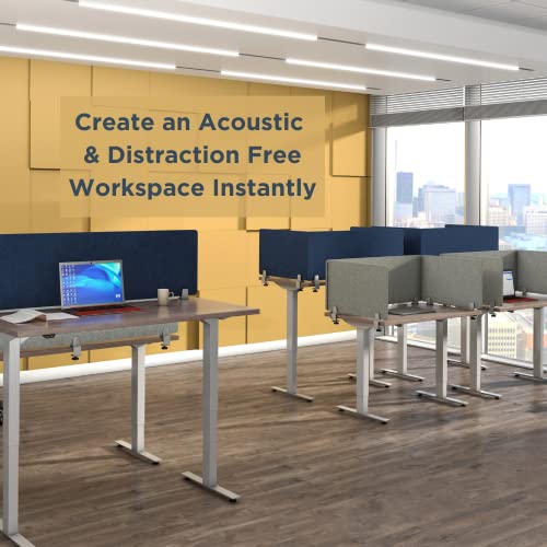 VaRoom - Desk Divider; Sound Proof Dividers - Privacy Shields for Student Desks and Desk Privacy Panels. Cubicle Wall, Desk Divider for Students and Office Divider (Light Grey, 48