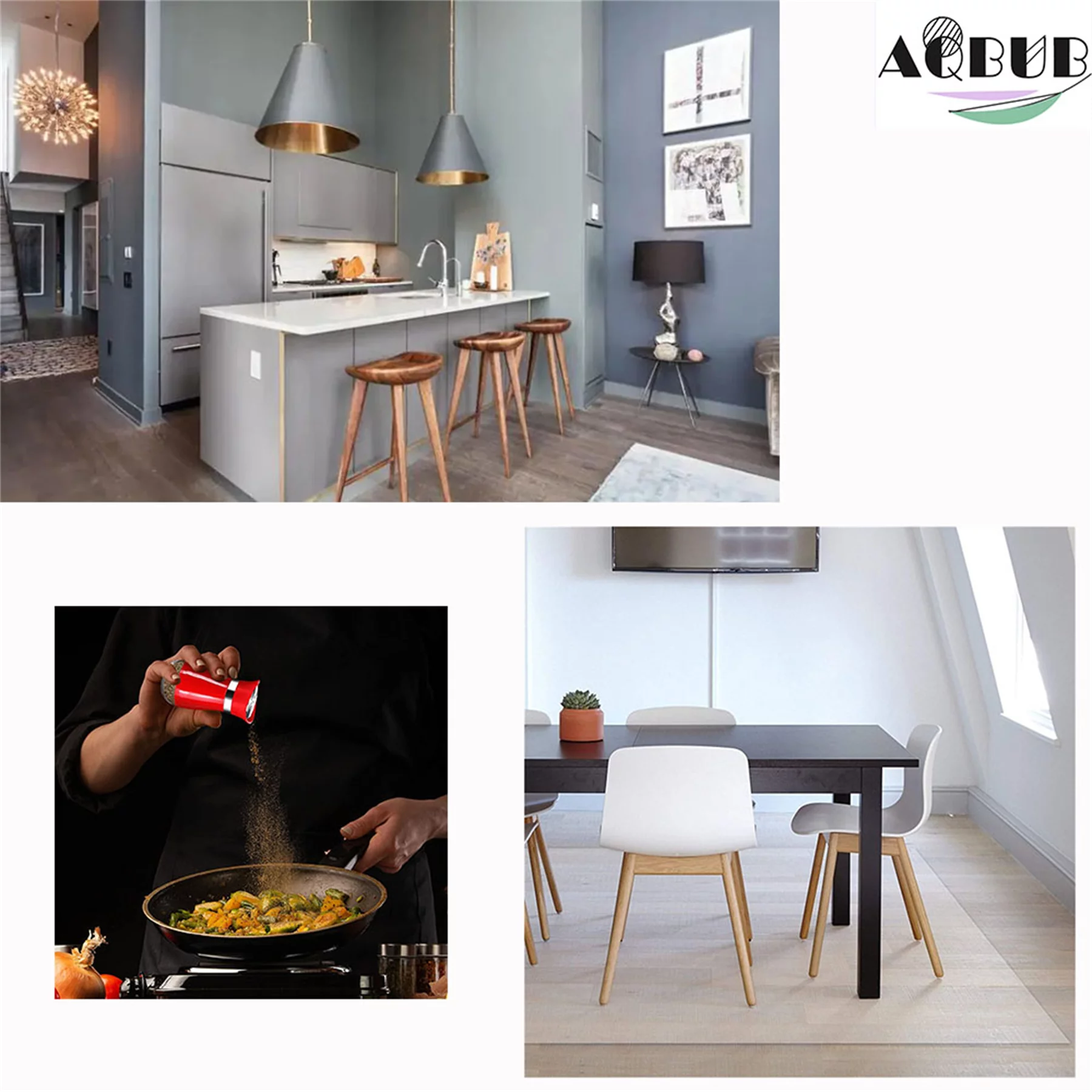 Salt and pepper bottle set, 4 oz glass bottom salt and pepper bottle, stainless steel lid, refillable design for kitchen cooking table, RV, camping, barbecue ()