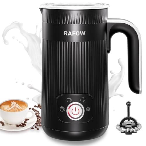 4 in 1 Electric Milk Frother: Automatic Milk Steamer Large Capacity Hot & Cold Coffee Foam Froth Maker, Milk Warmer Foamer for Latte, Cappuccino, Hot Chocolate