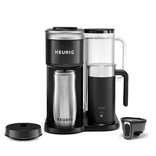 Keurig K-Cafe Single-Serve K-Cup Coffee Maker, Latte Maker and Cappuccino Maker, Comes with Dishwasher Safe Milk Frother, Coffee Shot Capability, Compatible with all Keurig K-Cup Pods, Dark Charcoal