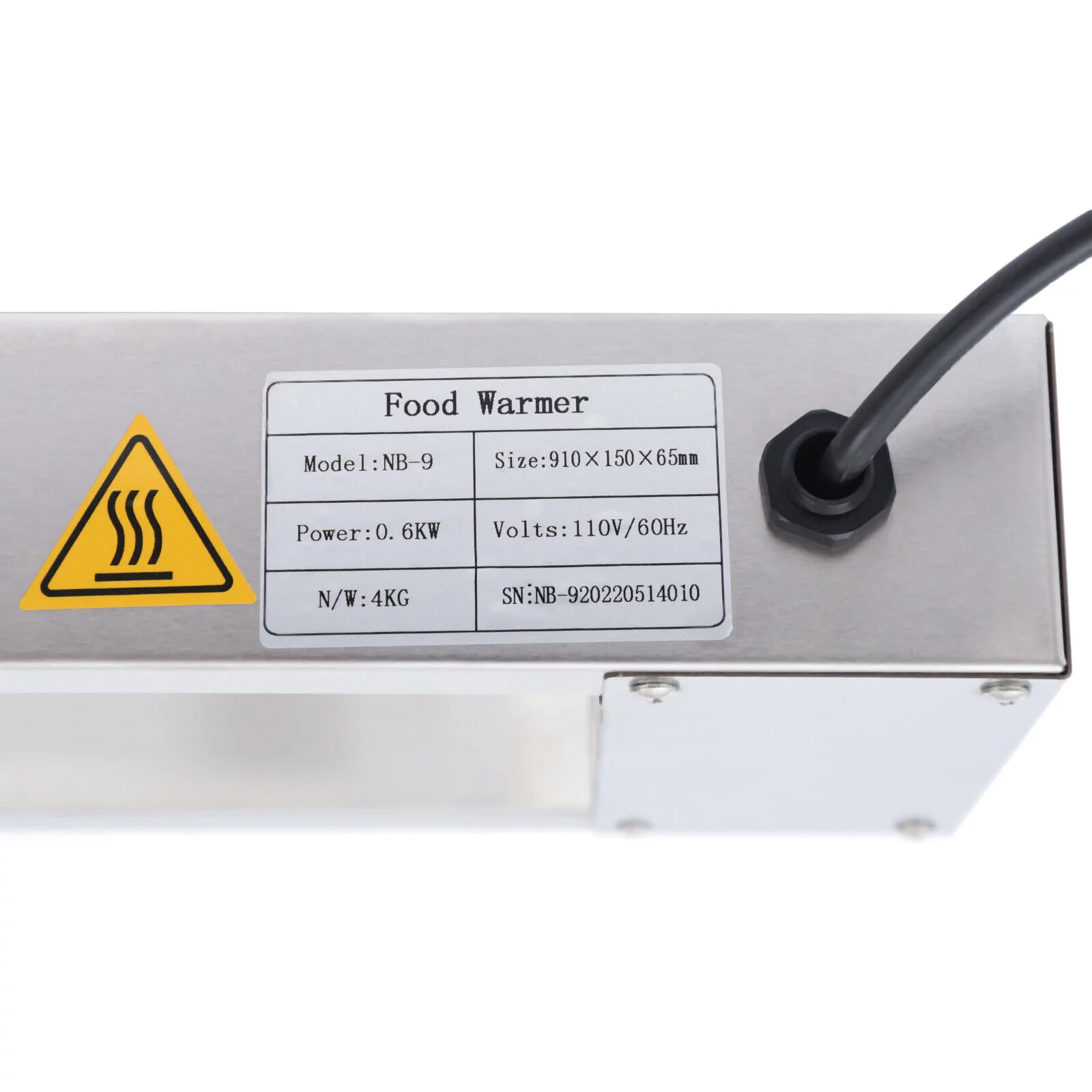 CNCEST 36*5.91*2.56in Commercial Food Warmer Bar Infrared Strip Heater Heat Lamp 110V 500/600W