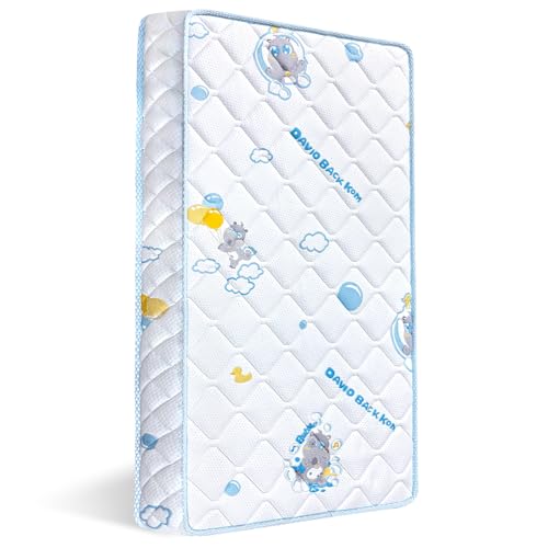 Premium Crib & Toddler Mattress,100% Knitted Fabric, Premium Fleece Surface-Hypoallergenic, 5