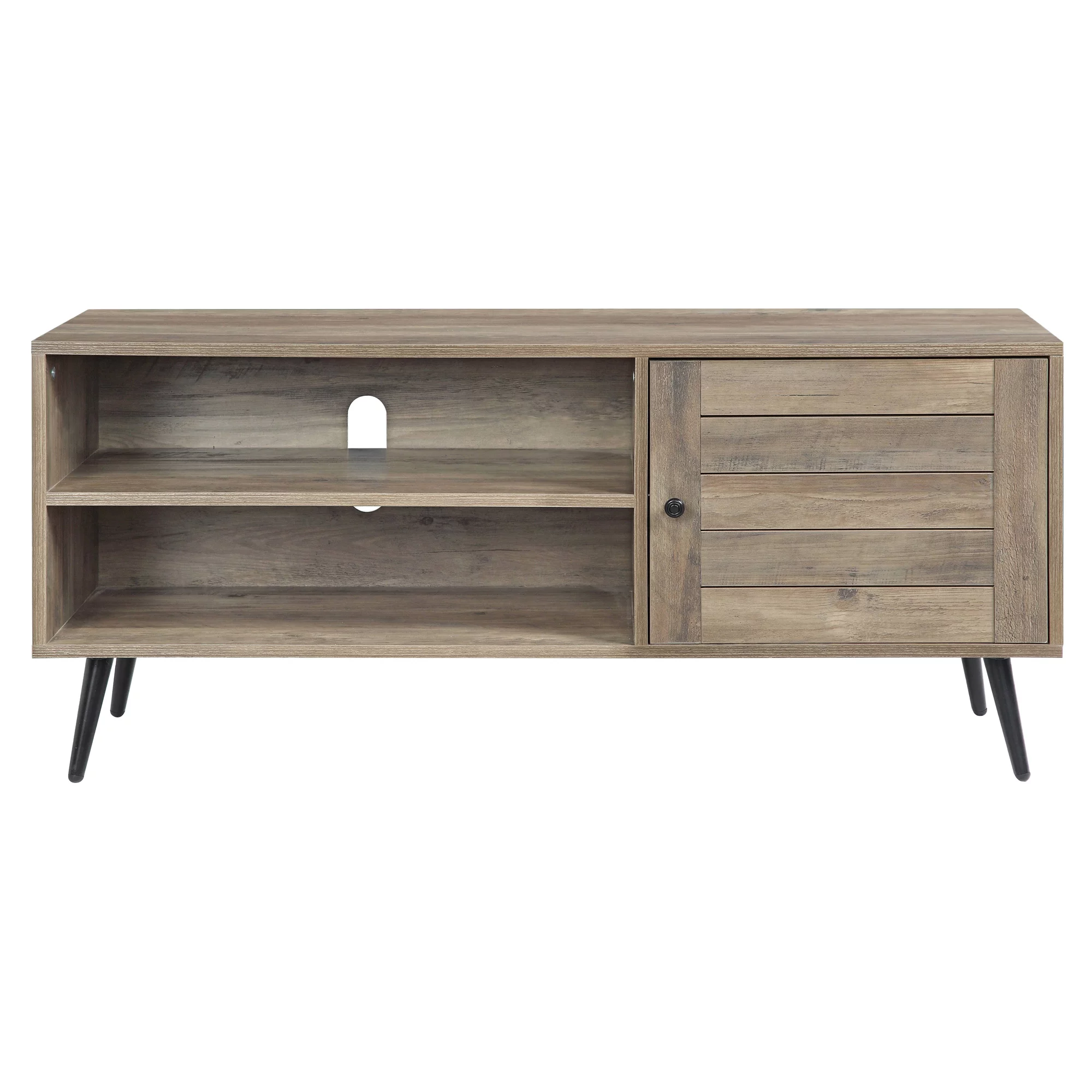 ACME Baina II TV Stand in Rustic Oak & Black Finish