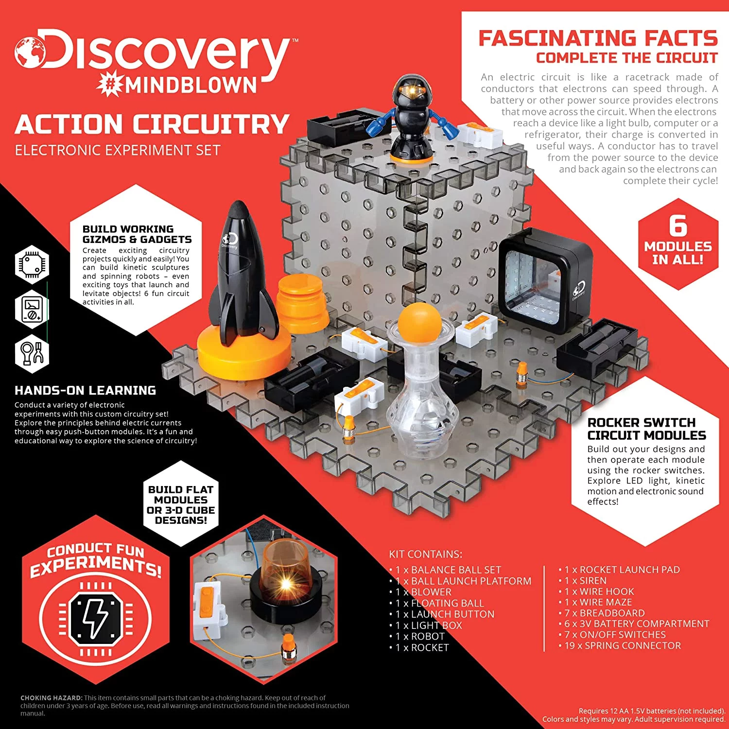 Discovery #Mindblown Action Circuitry Electronic Experiment STEM Science Kit
