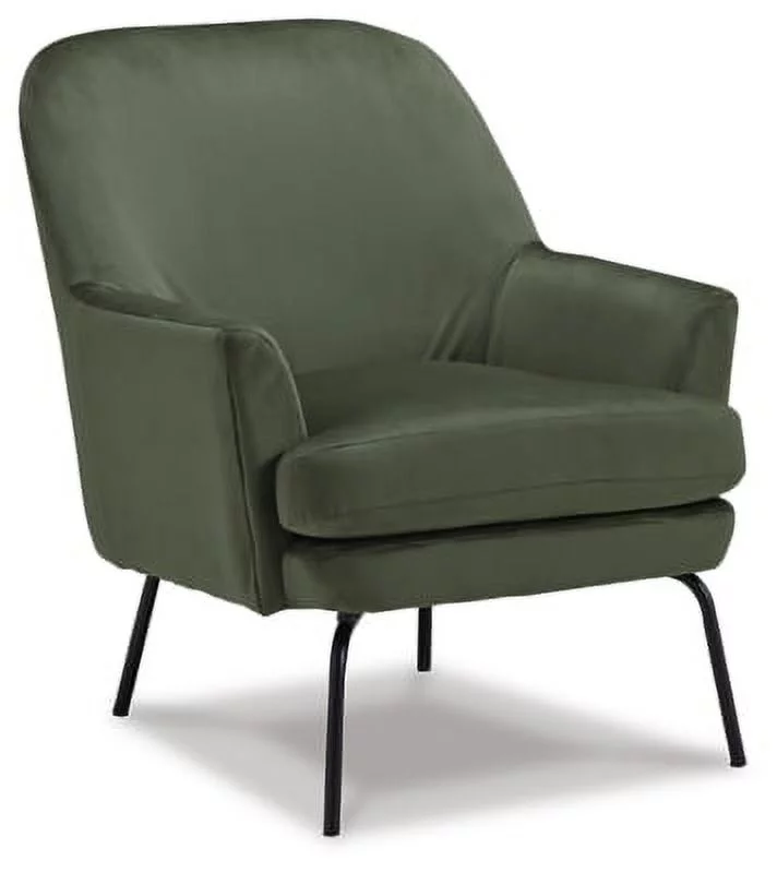 Signature Design by Ashley Dericka Modern Velvet Upholstered Accent Chair, Green