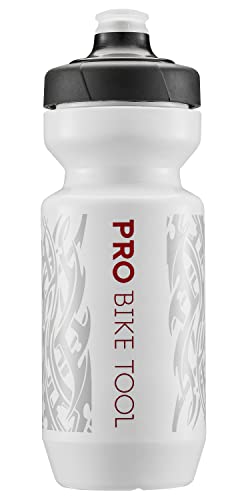PRO BIKE TOOL Bike Water Bottle 550 ml 19 oz -for All Fitness and Cycling - Soft Silicone Mouthpiece – Fast Flow Valve - Easy Squeeze Bidon