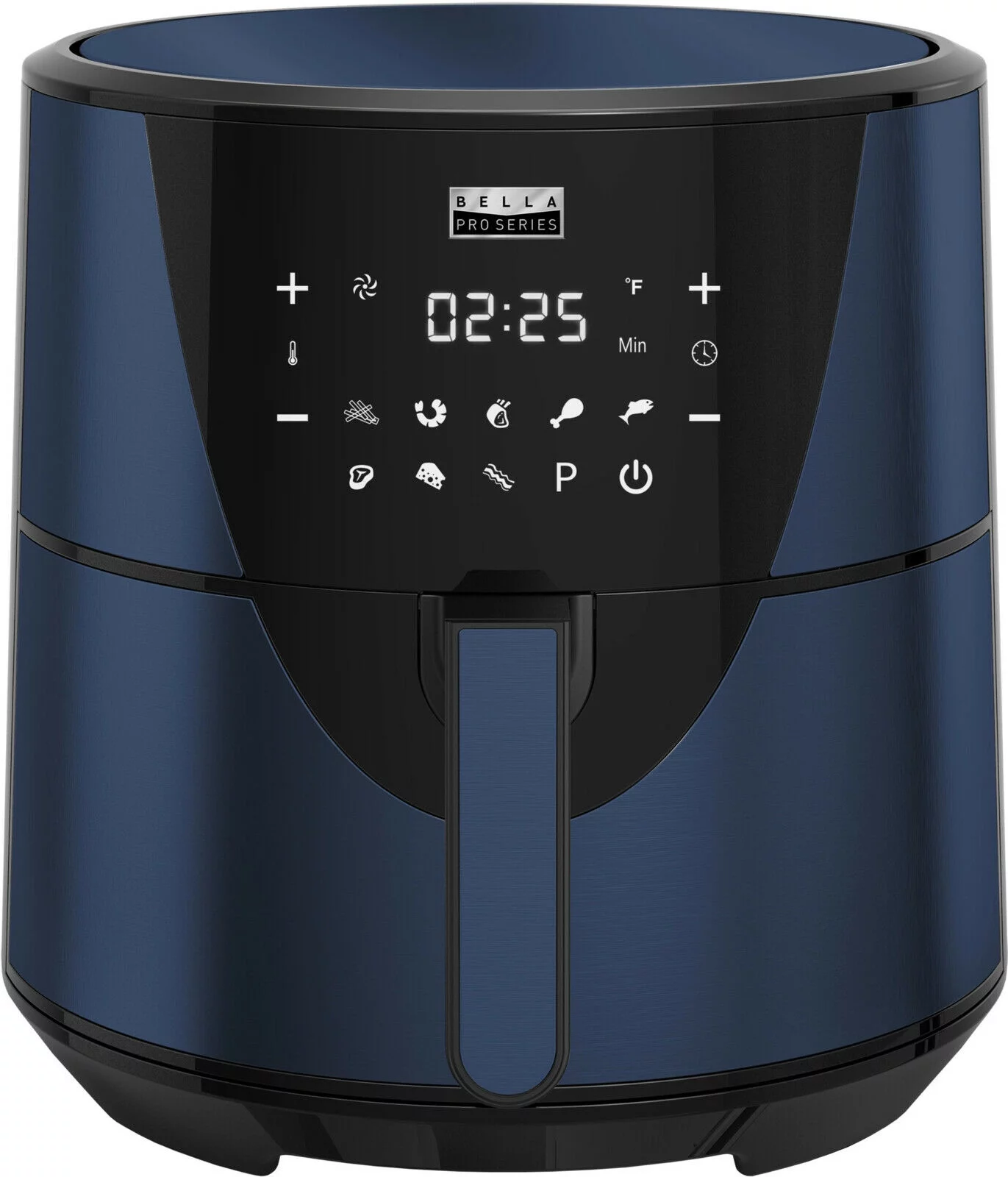 Bella Pro Series - 8-QT Digital Air Fryer - Stainless Steel Blue Ink