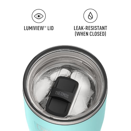 THERMOS ICON SERIES, Stainless Steel Cold Tumbler with Slide Lock, 24 Ounce, Sandstone