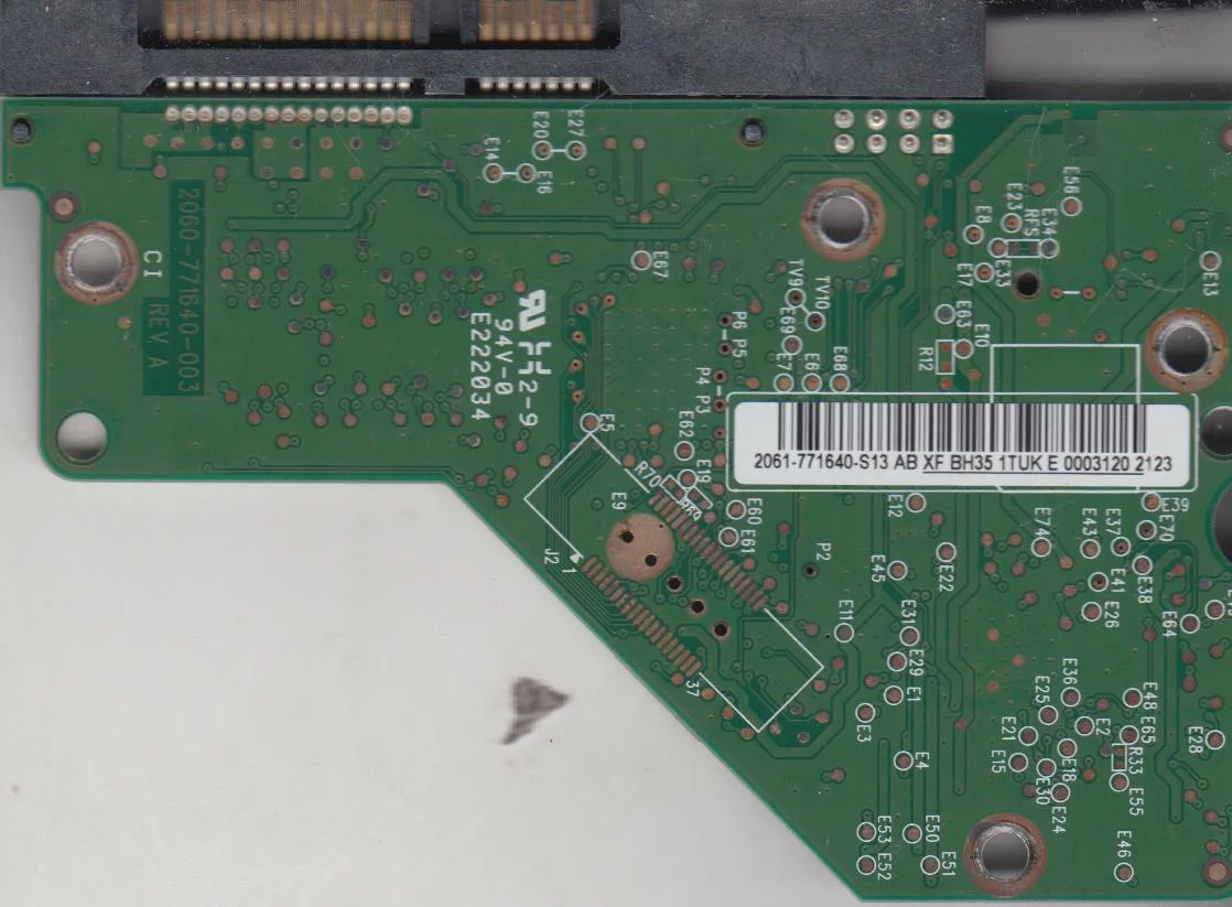 WD2500AAKX-753CA1, 2061-771640-S13 AB, WD SATA 3.5 PCB