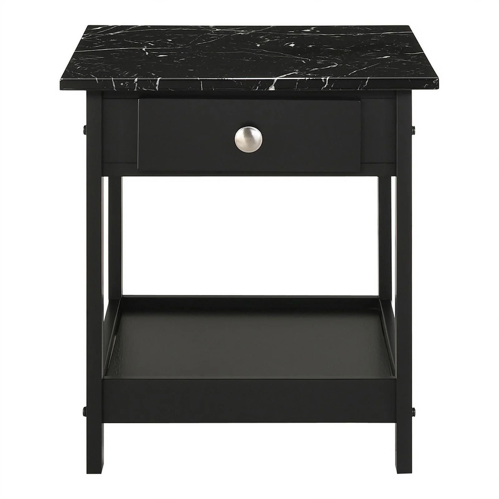 Furniture of America Histe Wood Storage 3-Piece Coffee Table Set in Black