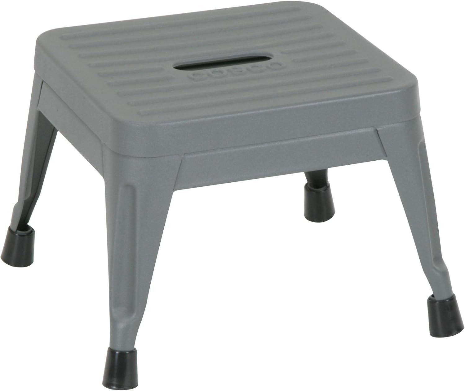 COSCO 1-Step Stackable Steel Step Stool, 2 Pack, Gray