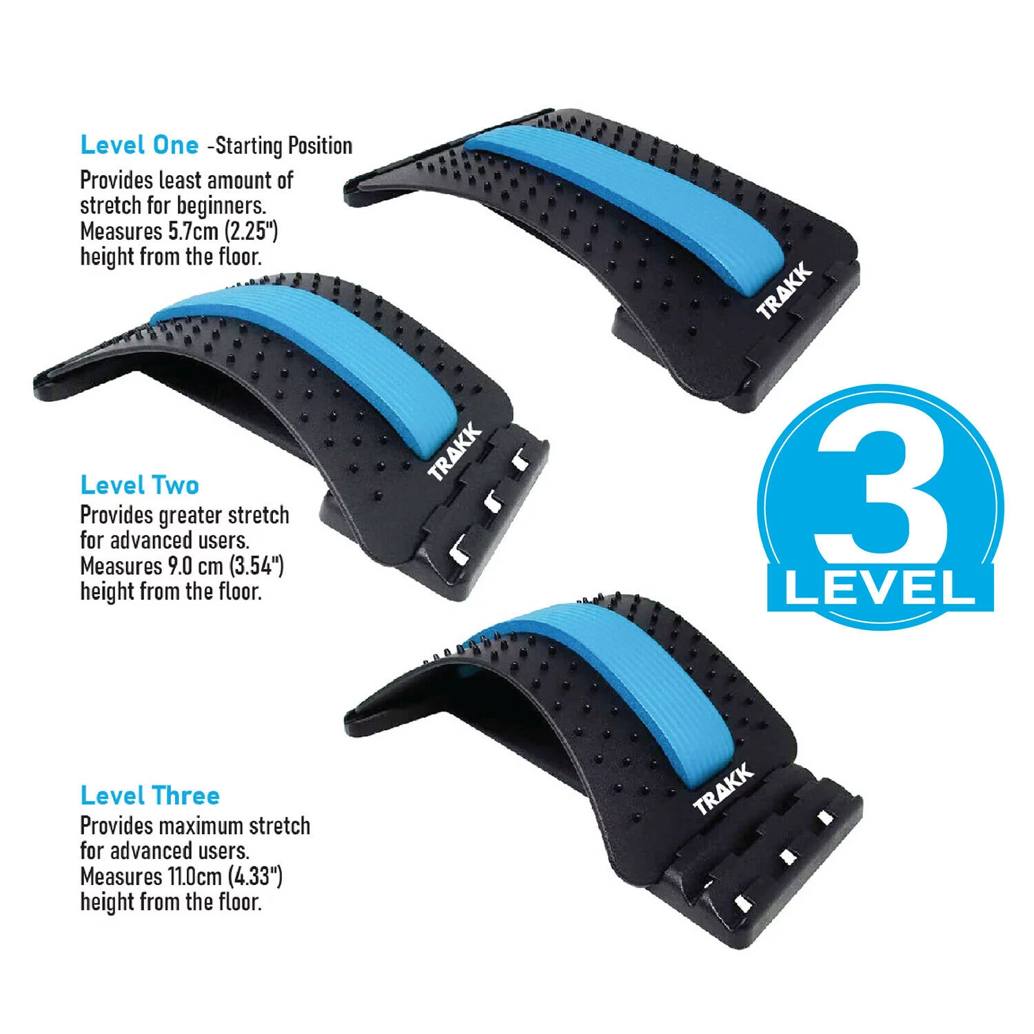 TRAKK Multi-Level Pain Reliever Back Stretching Device