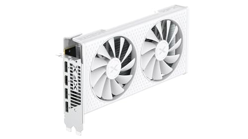 XFX Swift AMD Radeon RX 9060 XT OC White Gaming Edition with 8GB GDDR6 HDMI 2xDP, AMD RDNA 4 RX 9060XT RX-96TSW8GWQ
