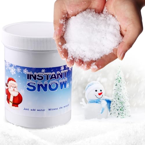 Instant Snow Fake Snow Powder-Make 6-8 Gallons of Artificial Snow, Instant Snow Powder Instant Snow Packets Magic Snow Perfect for Winter Decoration, Holiday and Winter Crafts and Artificial Snow Play