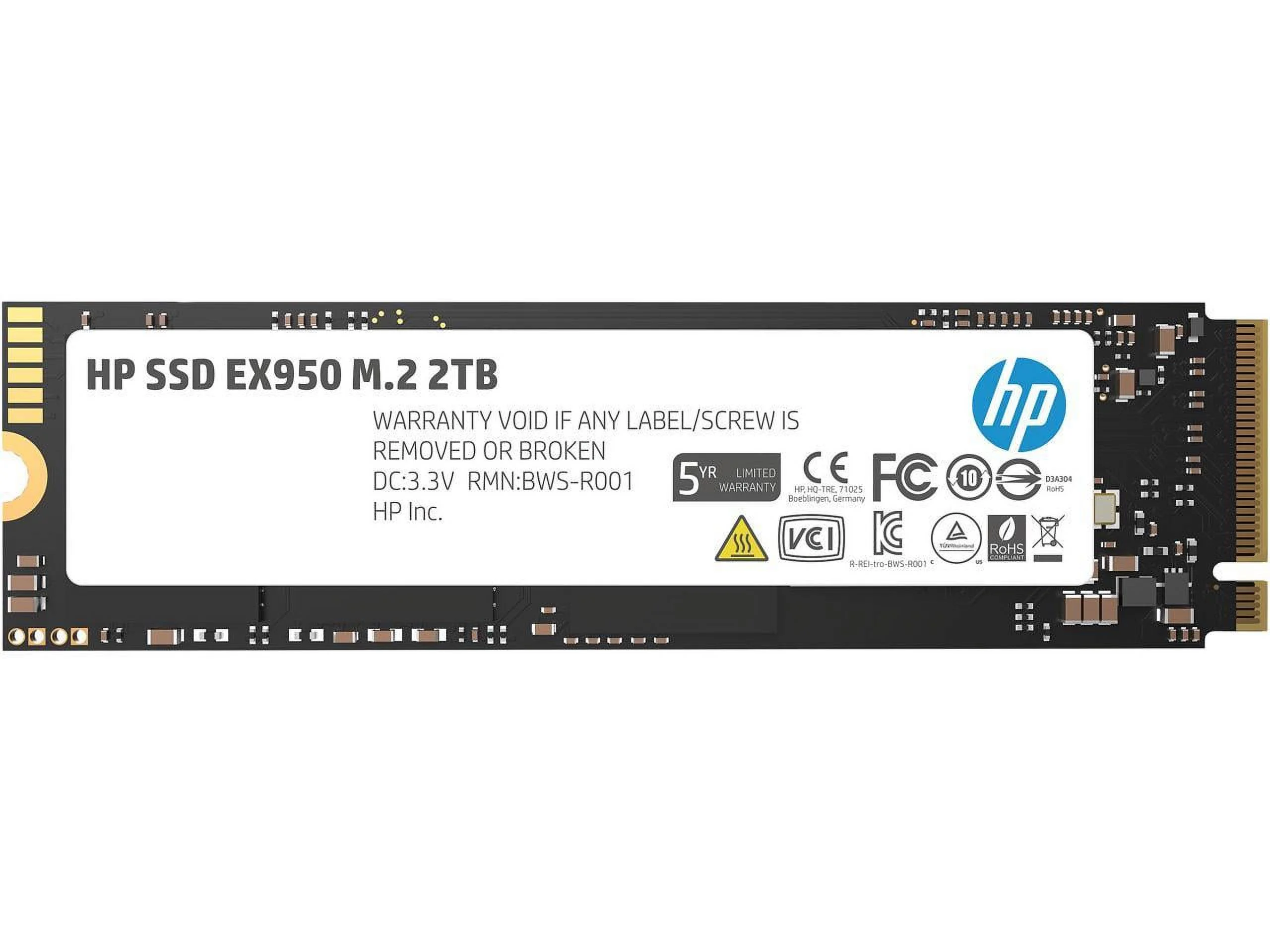 HP EX950 Series M.2 2280 2TB PCI-Express 3.0 x4 NVMe1.3 3D Internal Solid State Drive