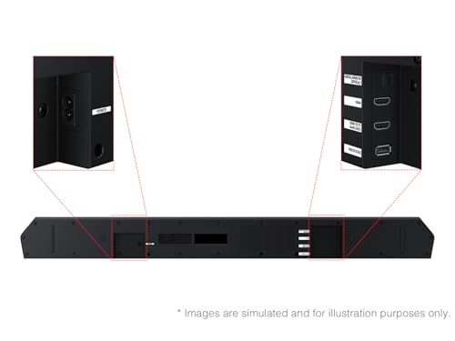 SAMSUNG Q990D 11.1.4ch Soundbar w/Wireless Dolby Atmos Audio, Rear Speaker Included, Q-Symphony, SpaceFit Sound Pro, Adaptive Sound, Game Mode Pro with Alexa Built-in, HW-Q990D/ZA
