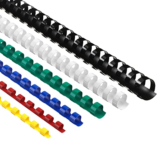 150 Pack Plastic Binding Combs Plastic Comb Binding Ring 19 Ring Comb Binding Spines Letter Size Plastic Spiral Binding for Notebook Calendar Picture Album (5/8 in, Black)