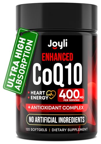 High Absorption CoQ10 500MG - Co Q 10 Supplement 120 Softgels for Heart Health&Energy Production - Enhanced CoQ10 Nutritional Supplements with Coenzyme Q10 - Alternative to coq10 400mg softgels