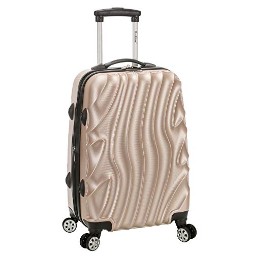 Rockland Melbourne Hardside Expandable Luggage with Spinner Wheels, 2TONENAVY, 2 Piece (20/28)