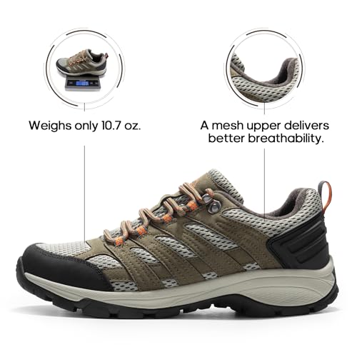 NORTIV 8 Women's Hiking Shoes Lightweight Breathable Mesh Walking Sneakers Outdoor Work Shoes