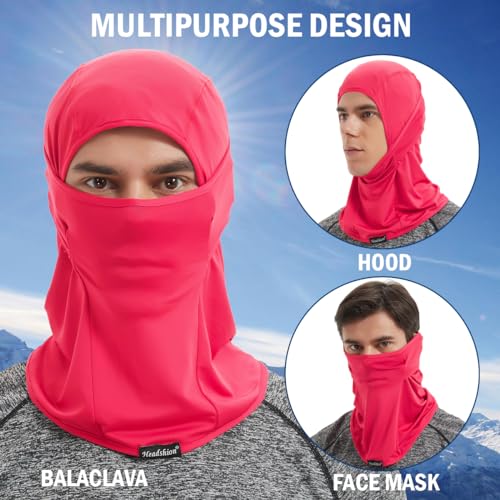 Headshion Cooling Balaclava Face Mask Men Women Summer, 2-Pack Lightweight Ski Mask Helmet Liner with Long Neck Coverage